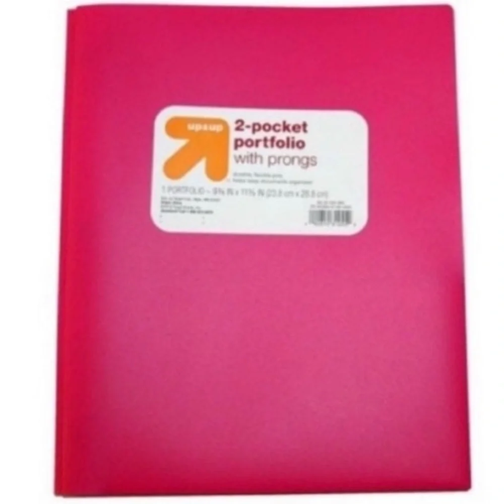 Up & Up 2-Pocket Portfolio with Prongs